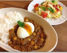 ヒヨコ豆のキーマカレー