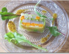 野菜のテリーヌ　粒マスタードソース