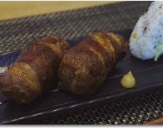 牛バラ肉の肉巻きおにぎり　柚子風味